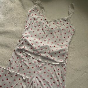 White fox Floral Pj set - Cami and Pants